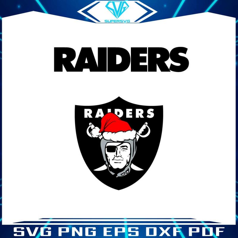 oakland-raiders-nfl-christmas-logo-svg-file-for-cricut