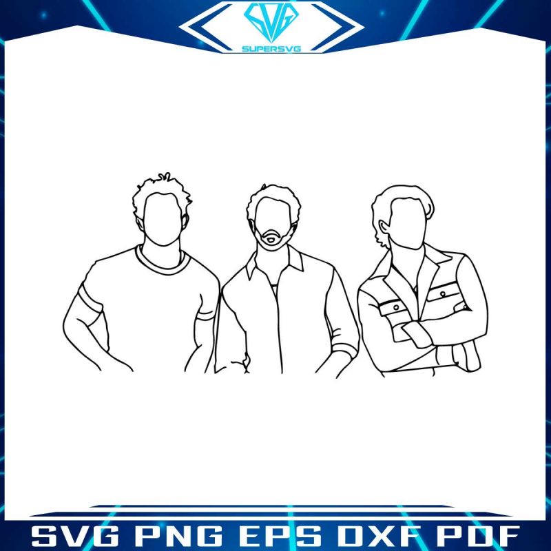 jonas-brothers-band-svg-outline-drawing-jonas-brothers-svg