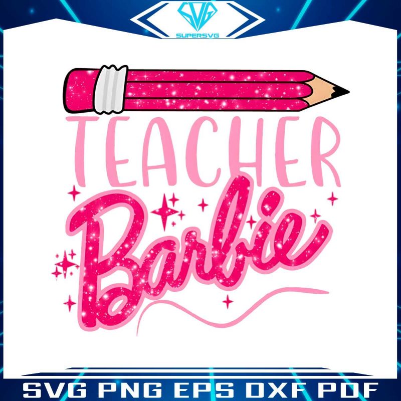 pink-pencil-teacher-barbie-back-to-school-png-download