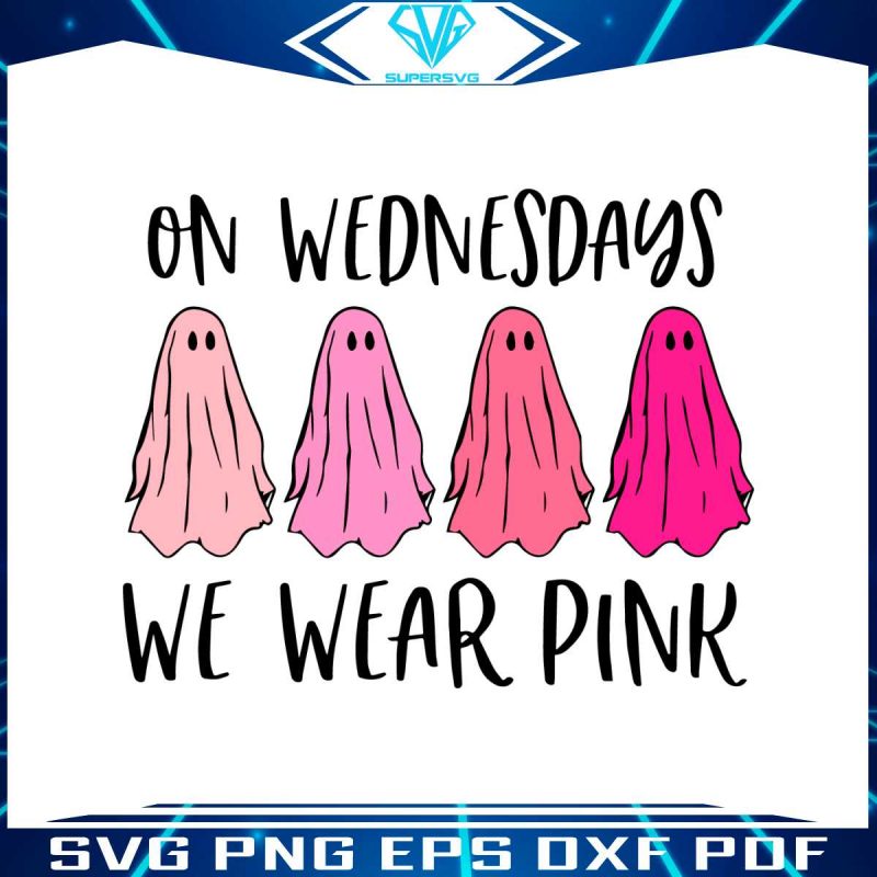 on-wednesday-we-wear-pink-ghost-vintage-svg-cricut-file