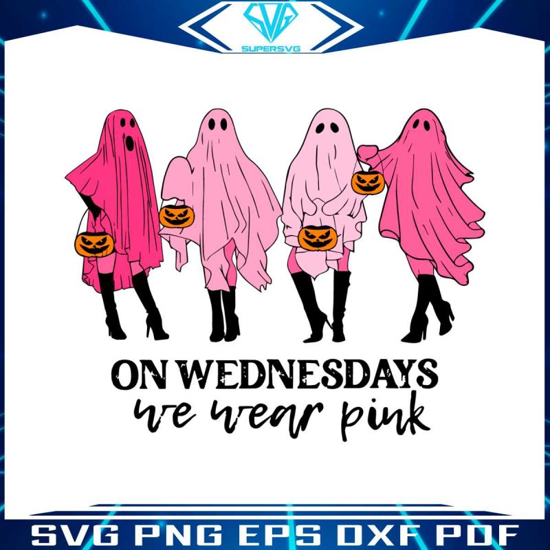 on-wednesday-we-wear-pink-svg-halloween-ghost-svg-file