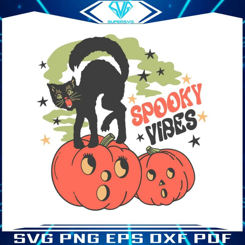 spooky-vibes-black-cat-on-pumpkin-svg-graphic-design-file