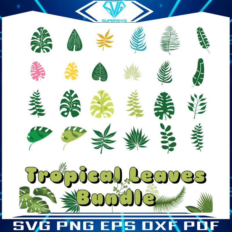 tropical-leaves-svg-monstera-leaves-svg-bundle