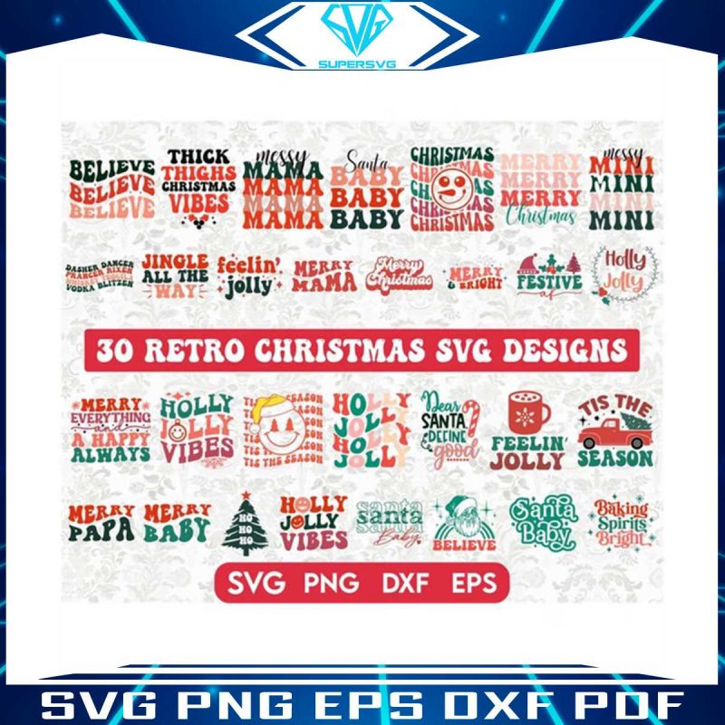 retro-merry-christmas-santa-claus-svg-bundle-cutting-files