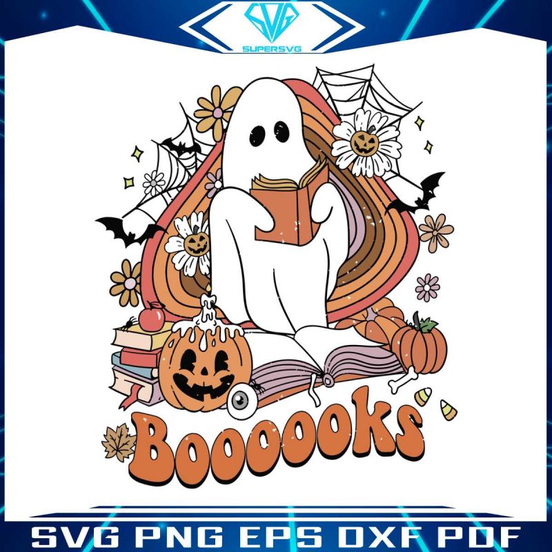 retro-booooks-ghost-svg-halloween-reading-svg-digital-file