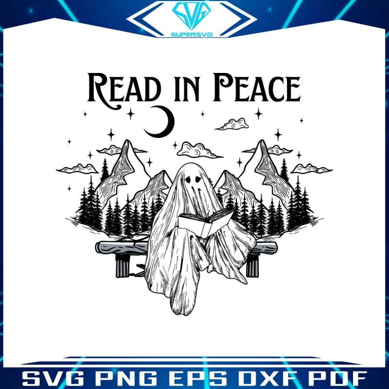 read-in-peace-svg-funny-ghost-book-nerd-svg-download