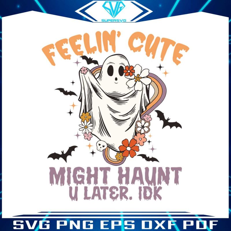 feelin-cute-halloween-ghost-retro-floral-halloween-svg-file