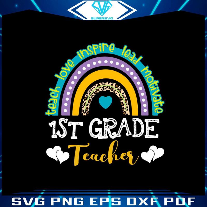 1st-grade-teacher-svg-rainbow-back-to-school-svg-digital-file