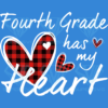4th Fourth Grade Has My Heart Plaid Cricut Svg Files