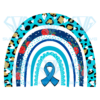 Child Abuse Awareness Rainbow Ribbon Blue Leopard Cricut Svg Files