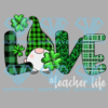 Gnome Teacher St Patricks day Cricut Svg Files, Love Svg
