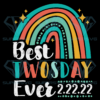 Happy Twosday 2022 Cricut Svg Files, Blue Rainbow Svg