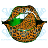 Leopard Sexy Lips On Patrick Day Sublimation, St. Patrick?s Day Png