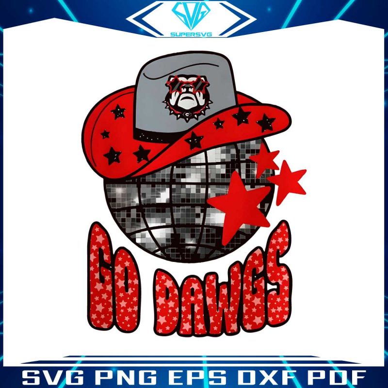 go-dawgs-georgia-bulldogs-disco-ball-png-download