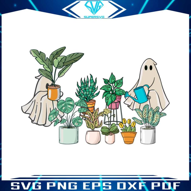 retro-halloween-plant-lady-ghost-svg-digital-cricut-file