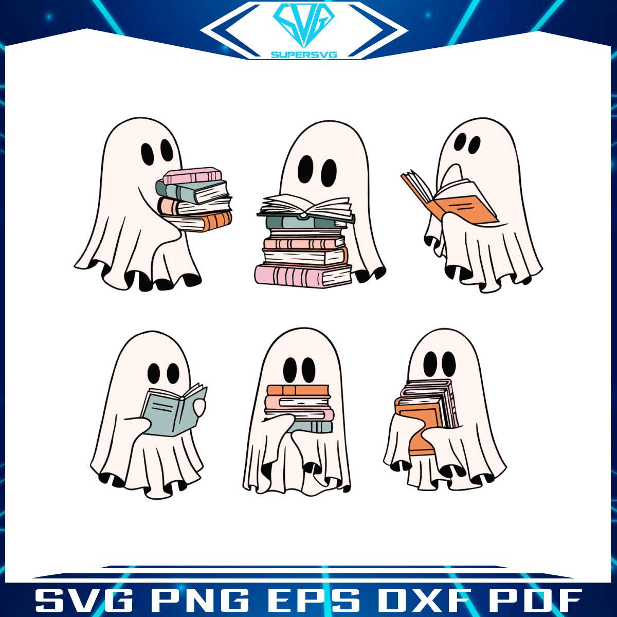 halloween-ghosts-reading-books-svg-graphic-design-file