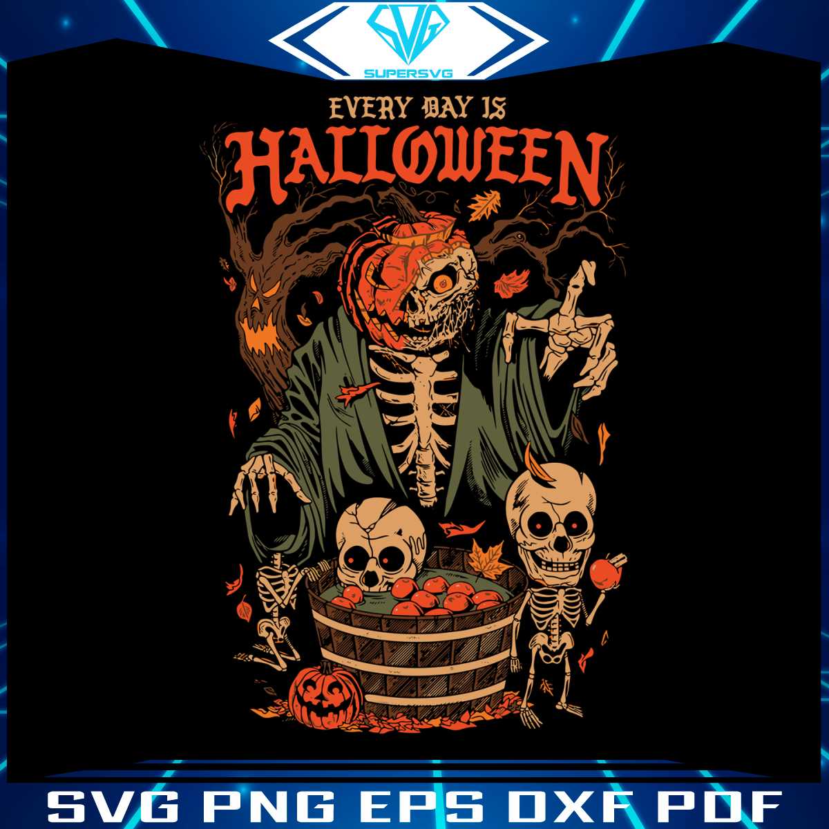 vintage-skull-skeleton-every-day-is-halloween-svg-digital-file