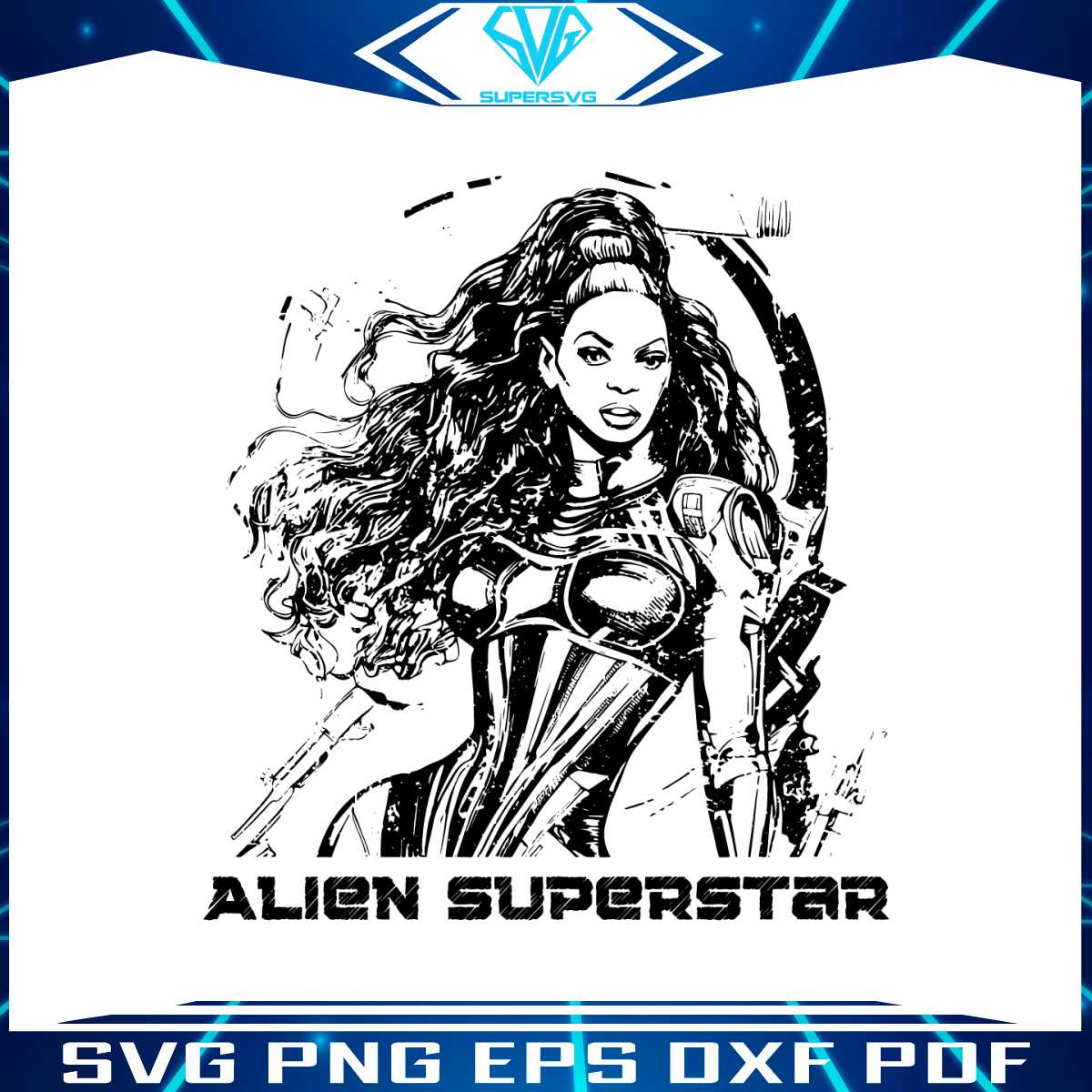 silver-gray-alien-superstar-beyonce-svg-digital-cricut-file