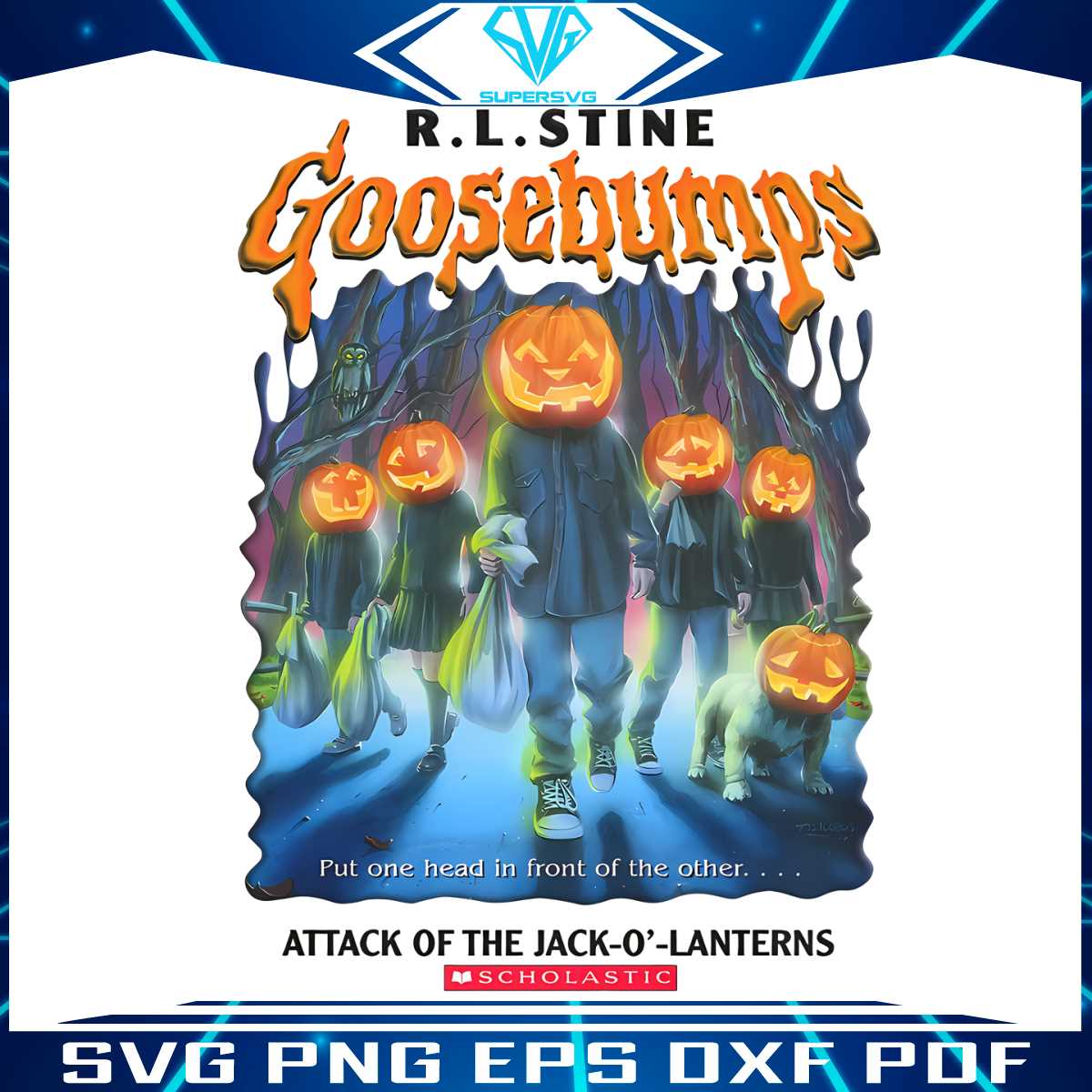 rl-stine-goosebumps-put-one-head-in-front-of-the-other-png-file
