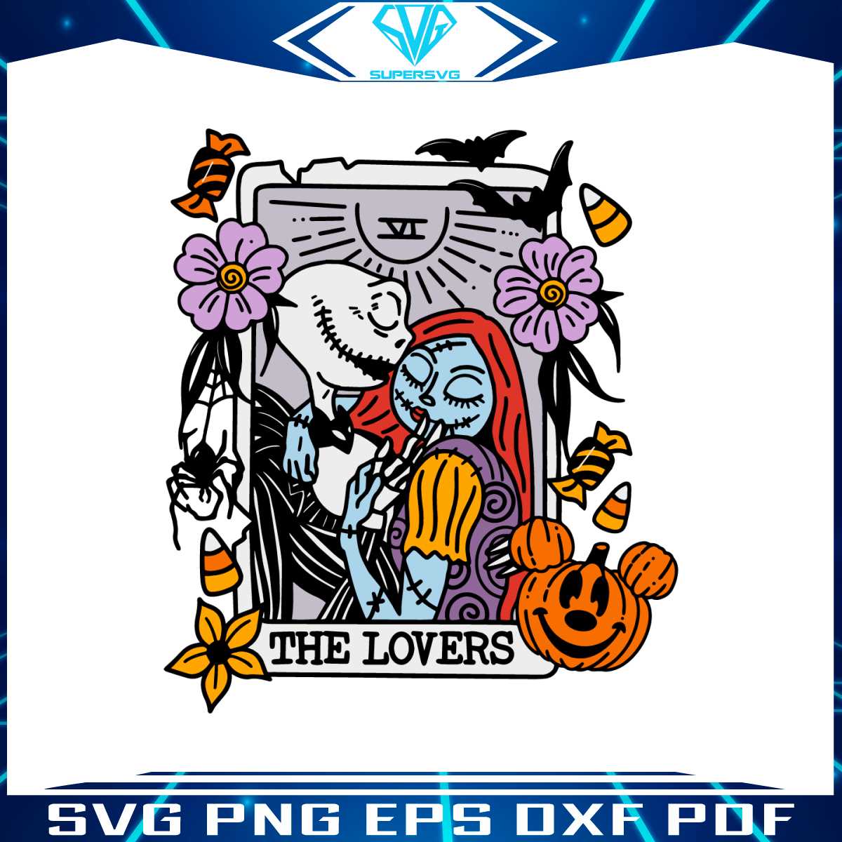 halloween-jack-and-sally-tarot-lovers-svg-graphic-design-file