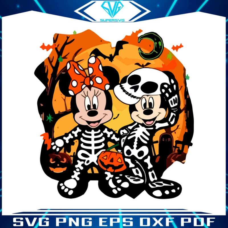 mickey-and-minnie-skeleton-spooky-vibe-svg-download