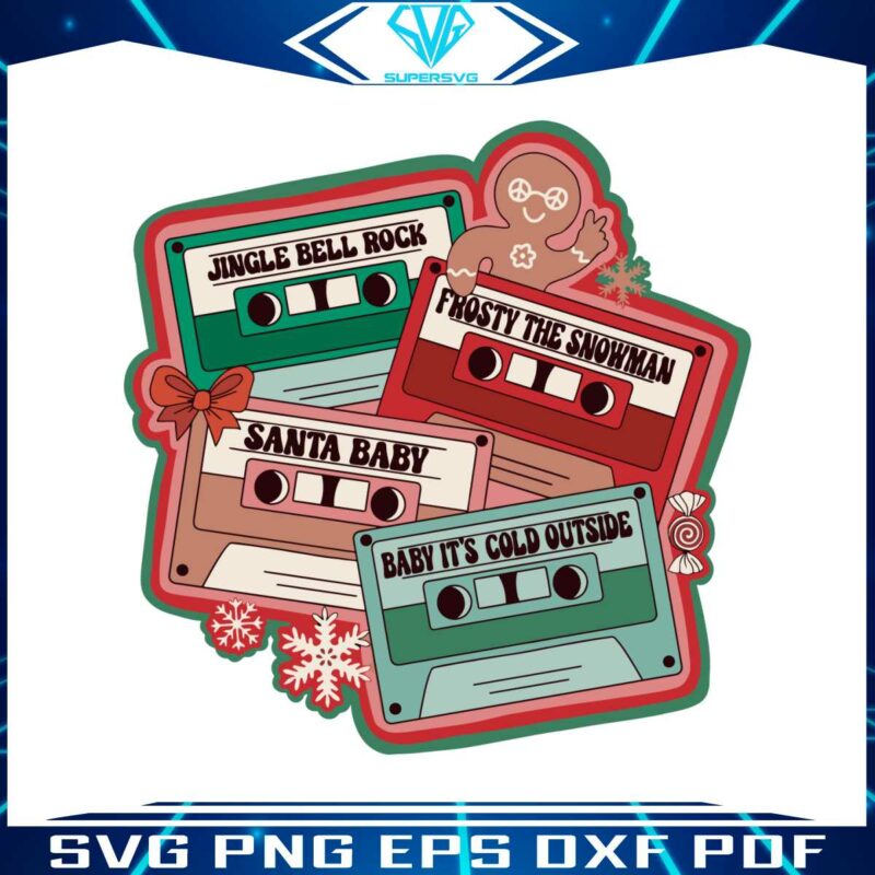 retro-vintage-christmas-music-cassette-svg-digital-file