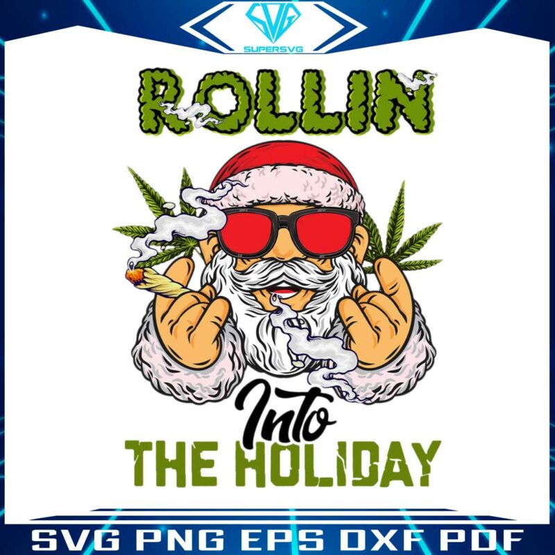 rollin-into-the-holidays-with-santa-claus-smoke-and-hemp-png