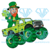 St Patricks Day Leprechaun Monster Truck Cricut Svg Files, Patrick Svg