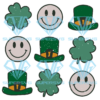 St Patricks Smiley Shamrock Cricut Svg Files, Smiley Shamrock Svg