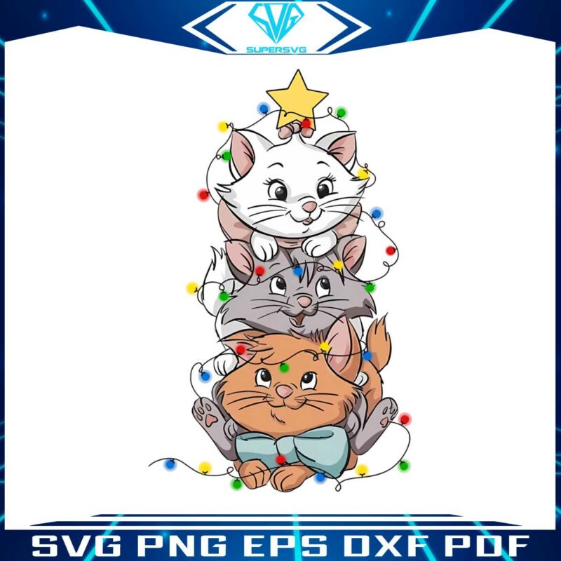 disney-cute-marie-aristocats-christmas-lights-png-download