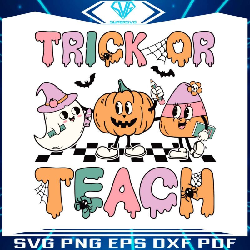 retro-cute-spooky-trick-or-teach-svg-graphic-design-file