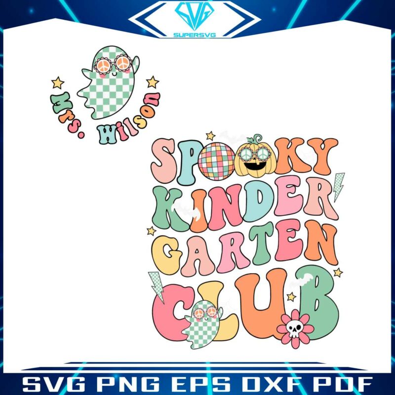 cute-groovy-spooky-kinder-garten-club-svg-cutting-file