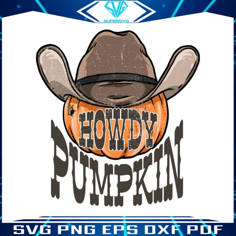 howdy-pumpkin-western-fall-cowboy-vibe-png-download