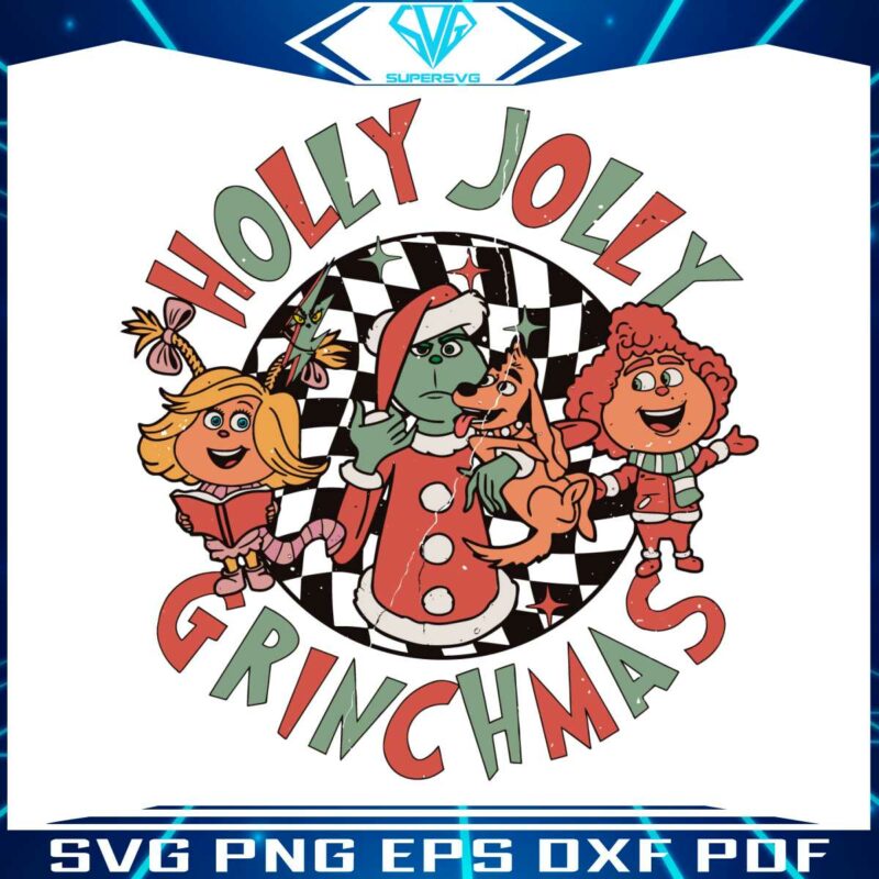 cute-holly-jolly-grinchmas-svg-graphic-design-file