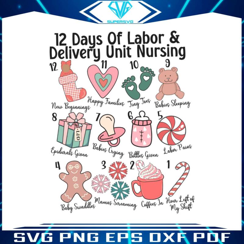 12-days-of-labor-and-delivery-nurse-christmas-svg-download