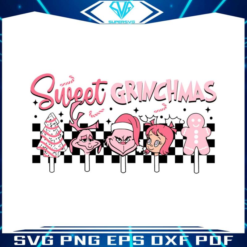 checkerboard-sweet-grinchmas-friends-svg-digital-cricut-file