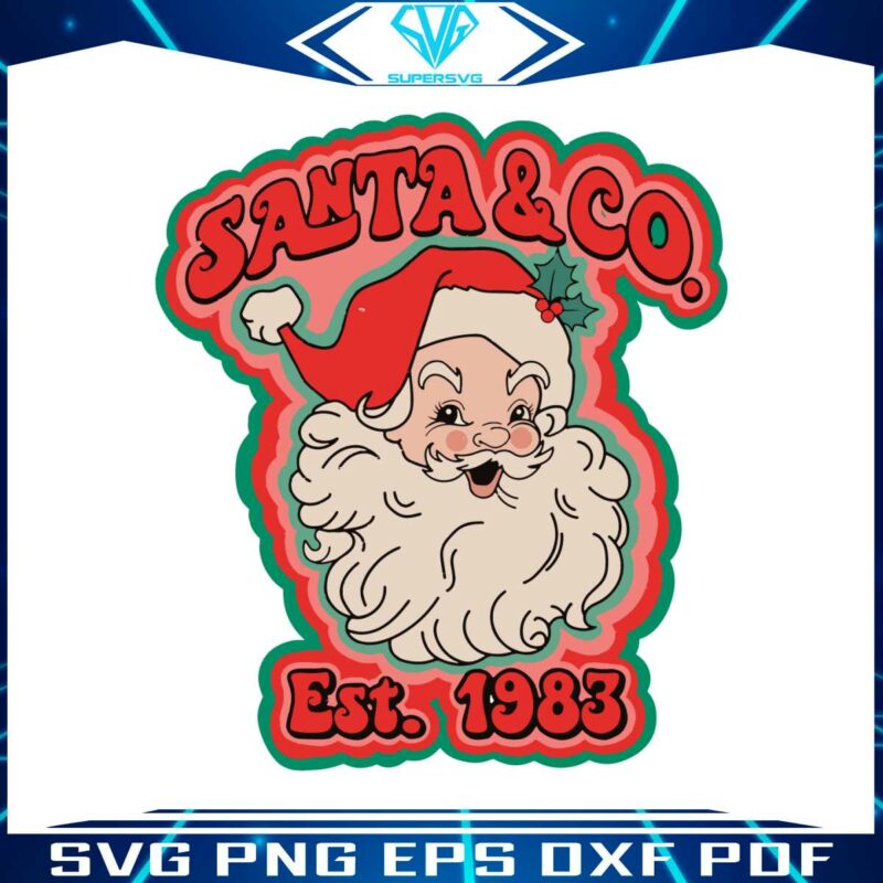 retro-vintage-santa-and-co-est-1983-svg-digital-cricut-file