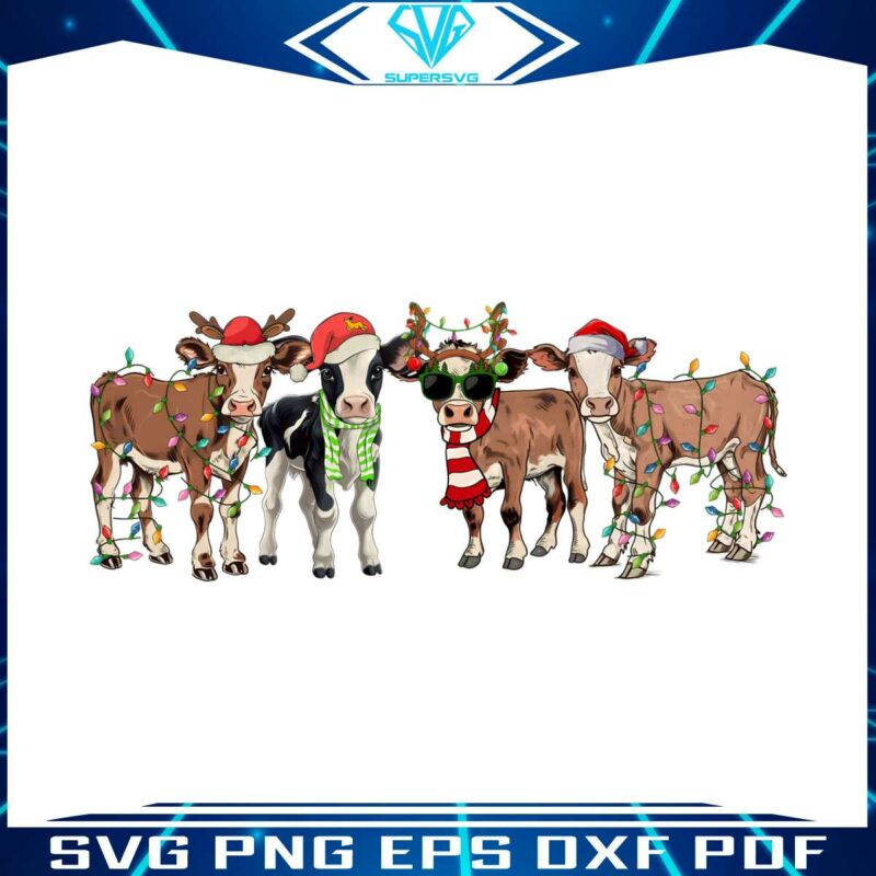 christmas-cow-santa-hat-funny-farm-animal-png-download
