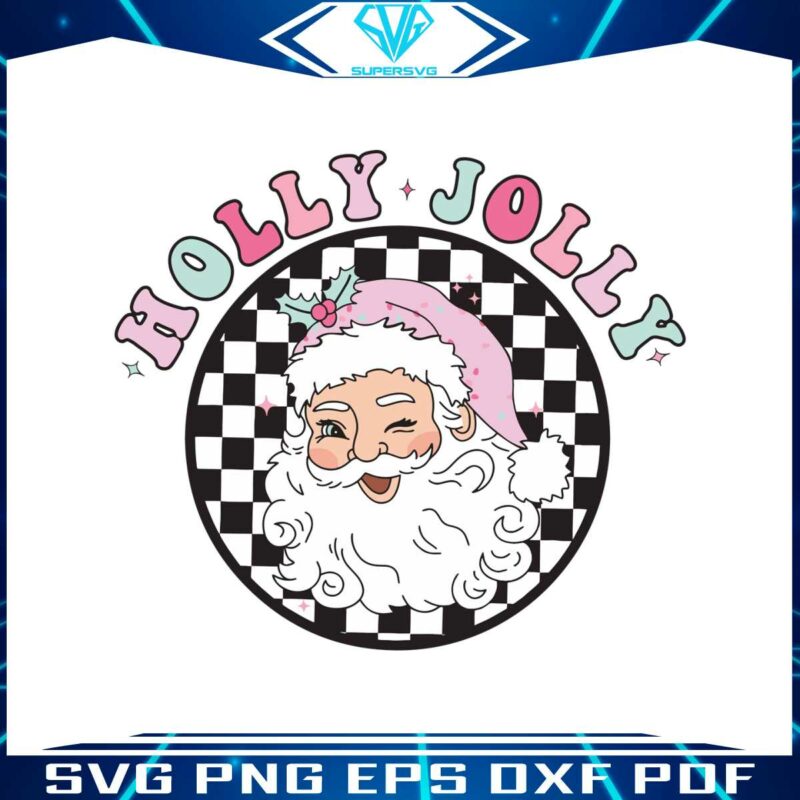 retro-groovy-holly-jolly-cute-santa-claus-svg-file-for-cricut