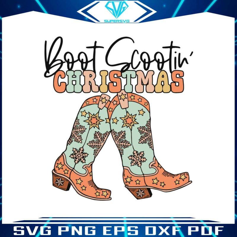 retro-vintage-western-boot-scootin-christmas-svg-file