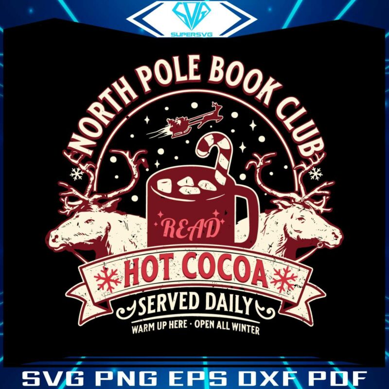 north-pole-book-club-hot-cocoa-svg-graphic-design-file