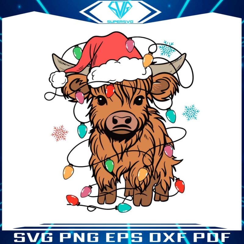 funny-christmas-cow-with-santa-hat-svg-cutting-digital-file