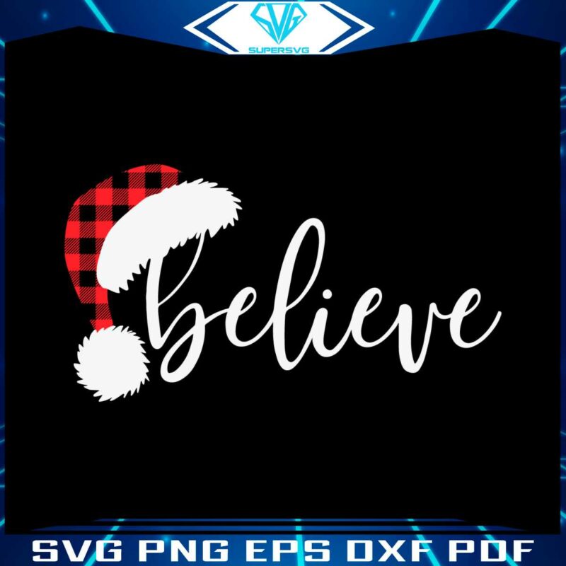 retro-believe-christmas-santa-hat-svg-cutting-digital-file
