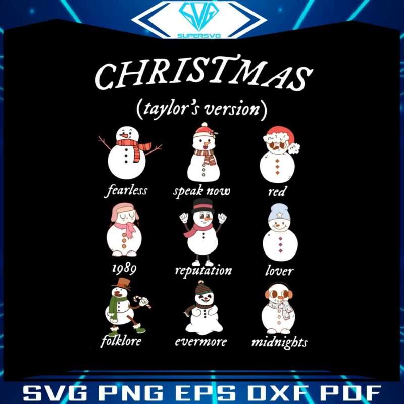 christmas-taylor-version-snowman-album-name-svg-file