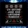 eating-junk-and-watching-rubbish-christmas-quote-svg