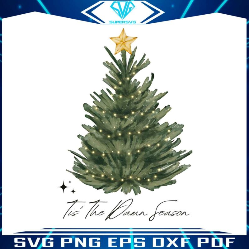 tis-the-damn-season-christmas-tree-png-download-file
