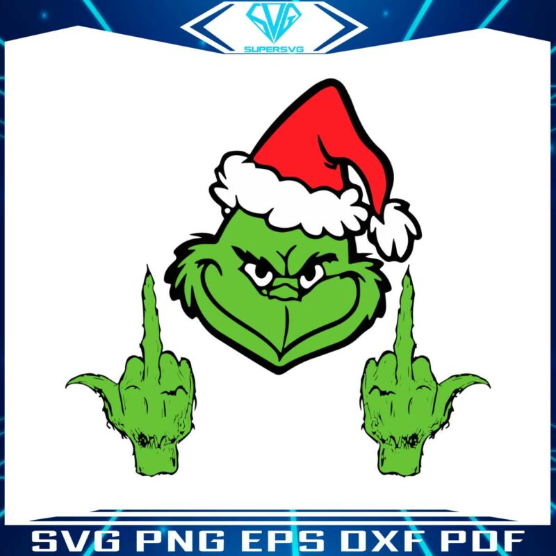 grinch-middle-finger-funny-grinch-face-svg-for-cricut-files