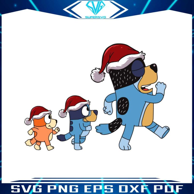 christmas-bluey-family-santa-hat-svg-digital-cricut-file