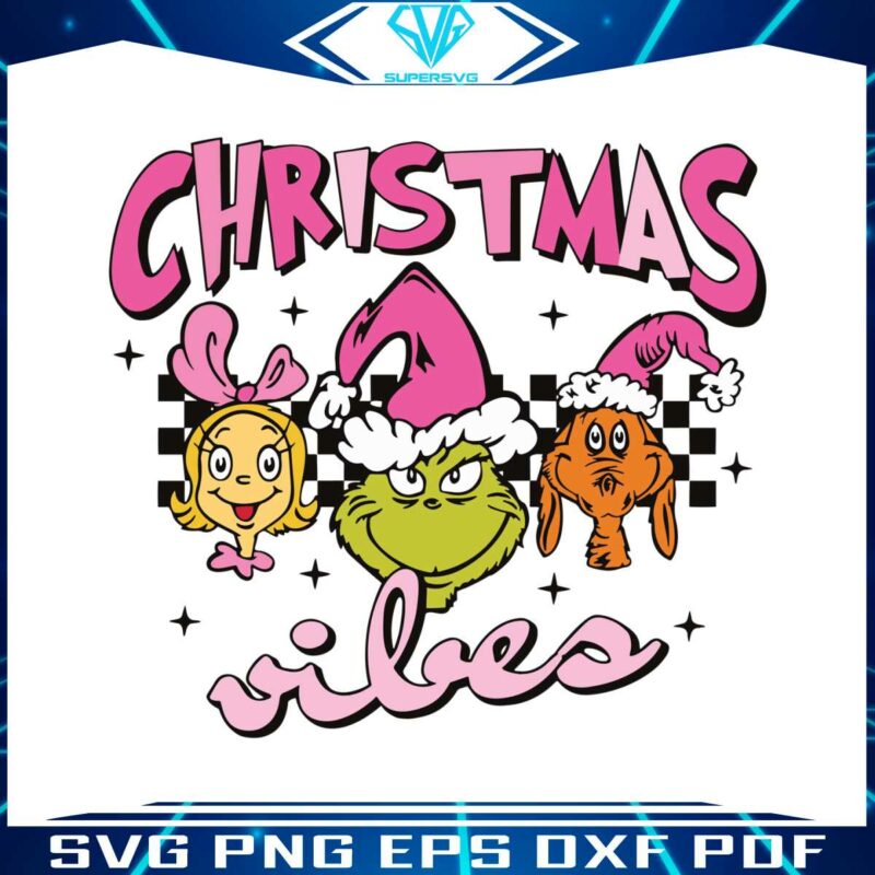 retro-pink-grinch-friends-christmas-vibes-svg-for-cricut-files