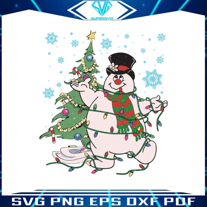 retro-frosty-the-snowman-christmas-tree-svg-cricut-files